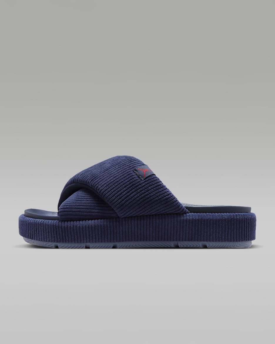 Navy blue jordan slides on sale
